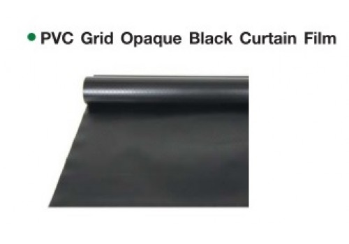 PVC Grid Opaque Black Curtain Film